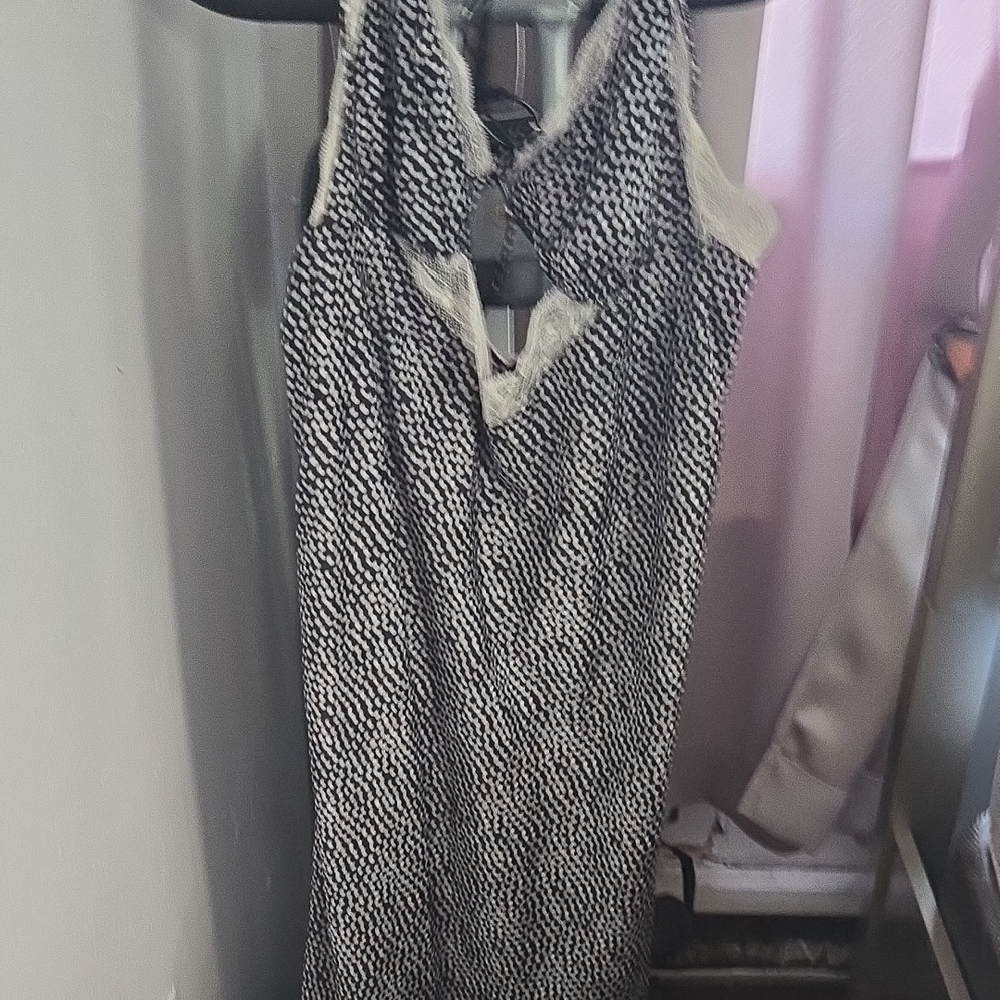 Victoria's Secret Black and White Backless Dress